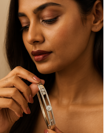 Midstone Radiance Silver Kada